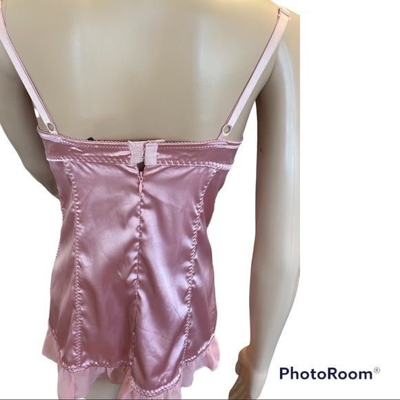 VICTORIAS SECRET LINGERIE SIZE 36 C PRETTY LITTLE THINGS LIGHT PINK BABYDOLL - Picture 5 of 6